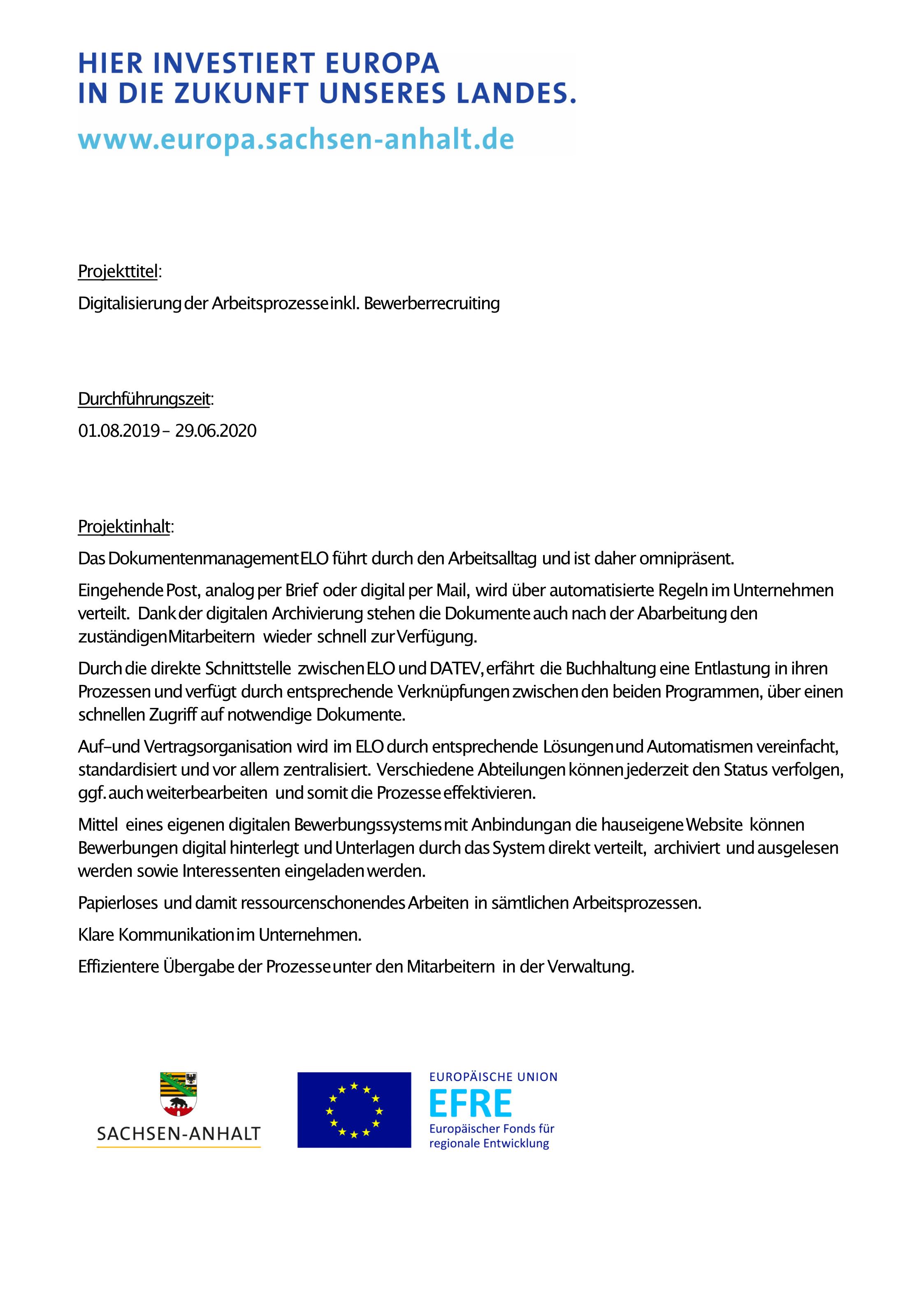 Investitionsbank Sachsen-Anhalt A3 Plakat - Projekt